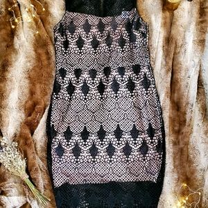 Bisou Bisou Black lace dress size 14